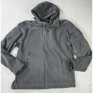 BAERskin Tactical Hoodie 4.0 Fleece Jacket Size Medium Full Zip Gray 10 Pockets